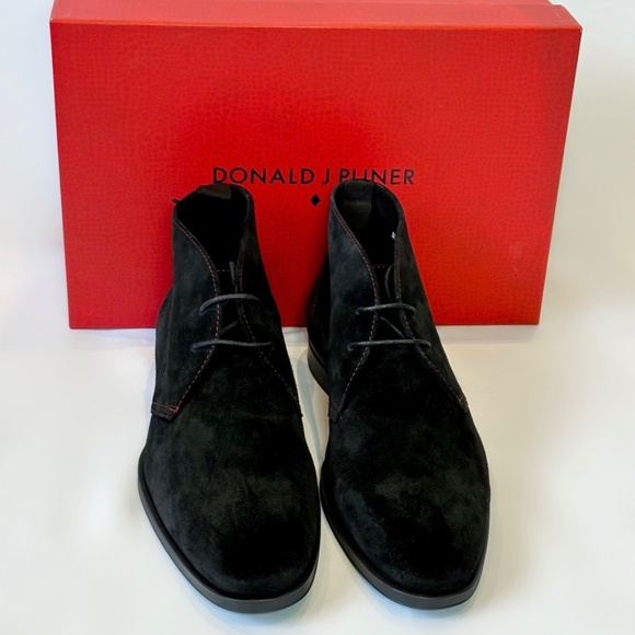 Donald J Pliner Siro-02 Black Suede Men's Ankle Boots - Size 8.5 (NEW)